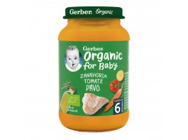 Imagen del producto Gerber Organic Zanahoria, Tomate y Pavo 190g